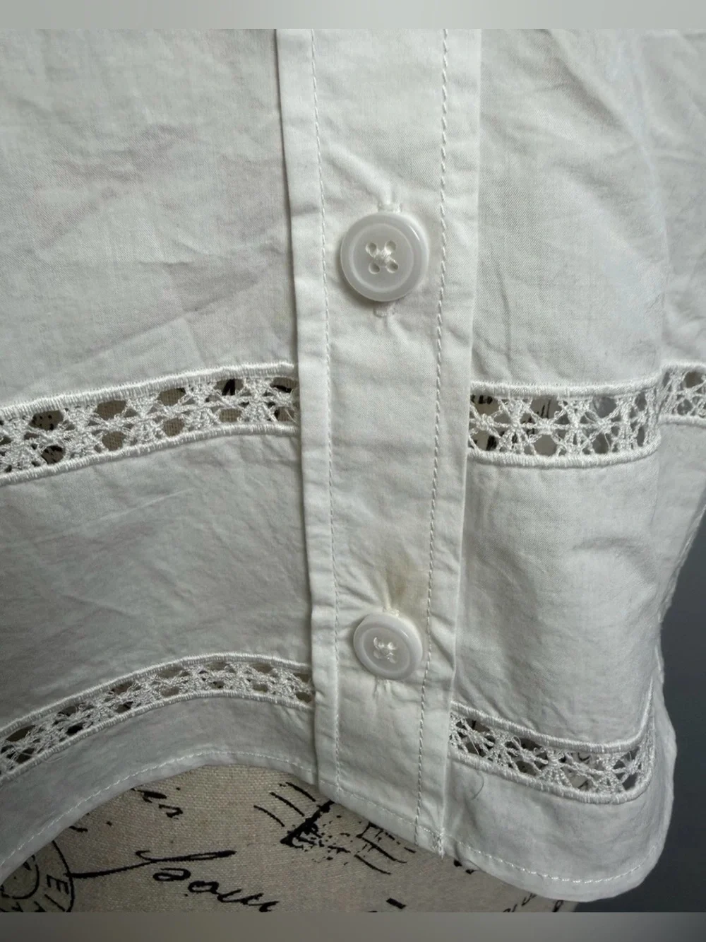 J.Crew Gamine eyelet-trim shirt NWT Size 00